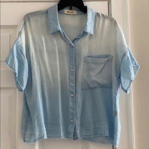 Bella Dahl cropped chambray button down